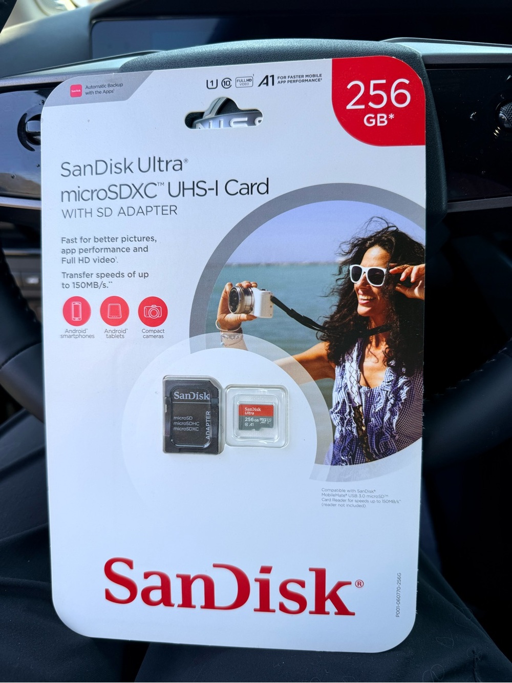 SanDisk Ultra 256GB microSDXC UHS-I Card + SD Adapter — NEW, SEALED